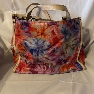 American Leather Co Colorful Tie-Dye Leather Tote Bag